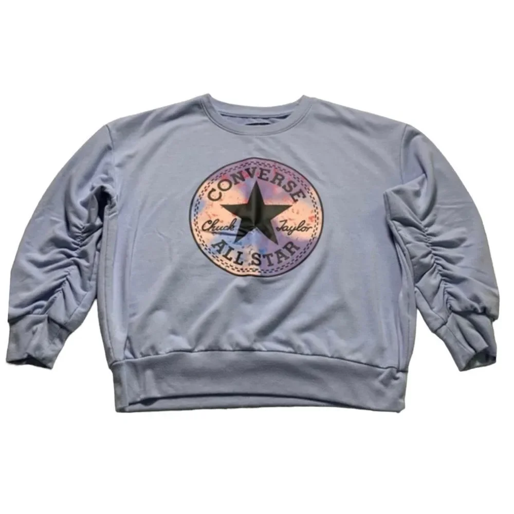 CONVERSE Girls Logo Graphic Pullover